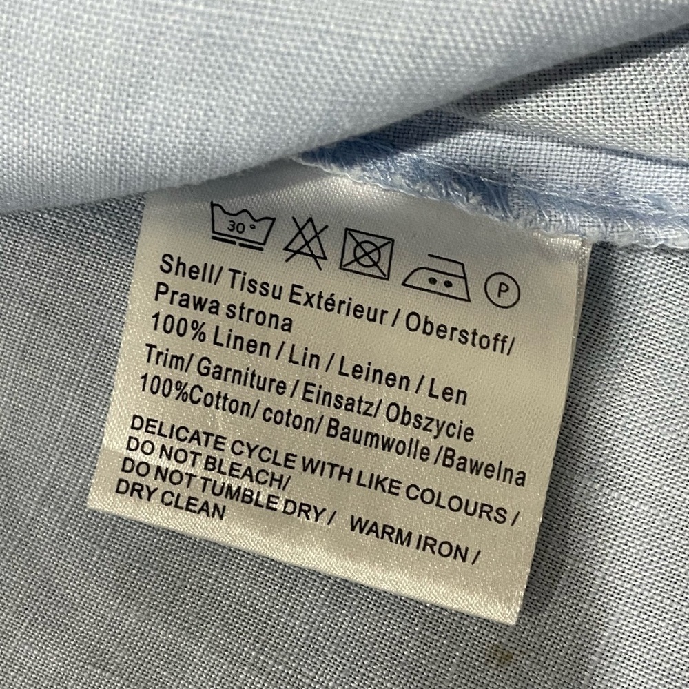 Malvin Hamburg Germany Light Blue Women's linen Dress Small - Picture 7 of 12